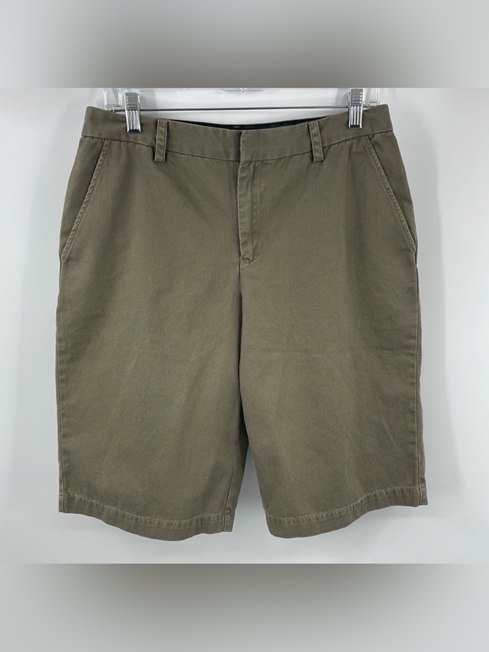 NWT Vintage 90’s y2k Ralph Lauren tartan label brown Bermuda shorts Size 10